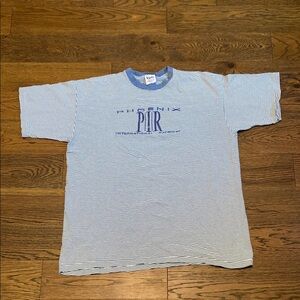 Vintage 90’s Volunteer Blue Striped Men's Shirt